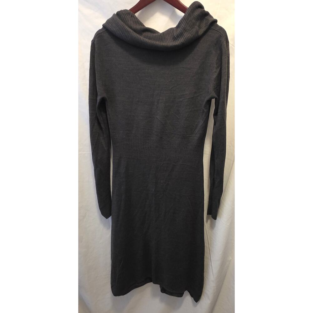 Connected Apparel Gray Cowl Neck Light Sweater Dress Size Medium